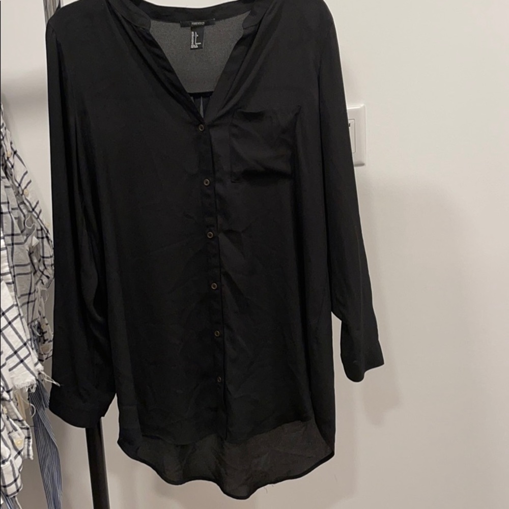 Black long sleeve button up
